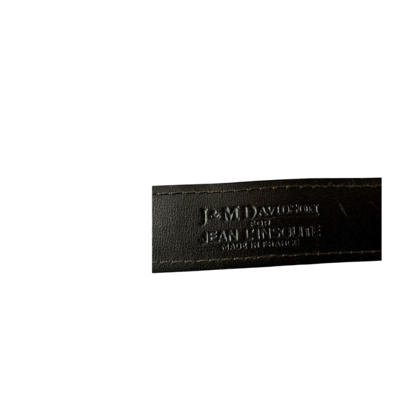 Vintage J & M Davidson Brown Genuine Crocodile Western Belt Unisex Size 26 main image 6